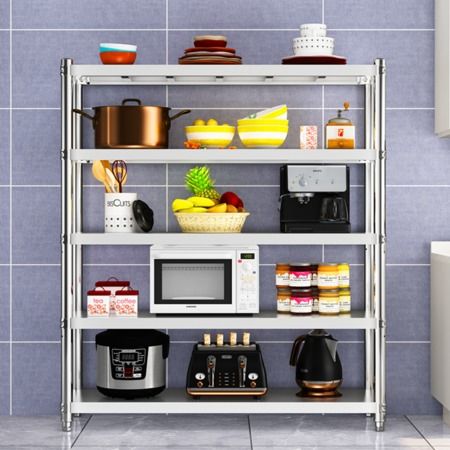 三層廚房置物架4層微波爐架子收納架烤箱架不銹鋼貨架落地5層家用圖片大全 郵樂官方網站